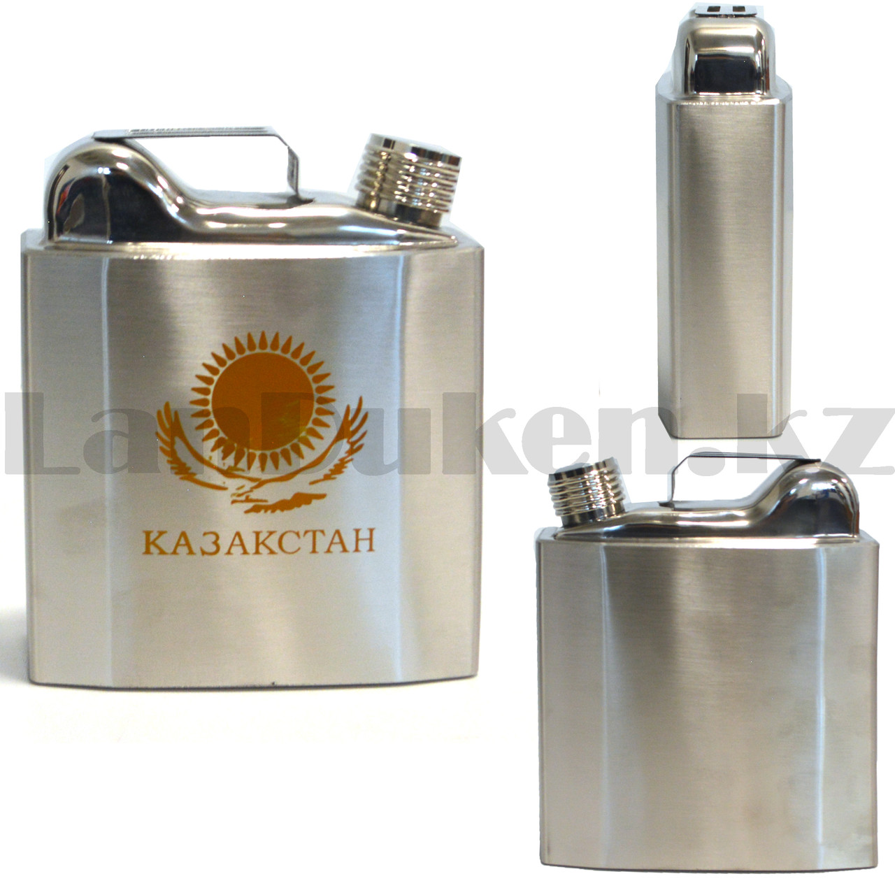 Фляга сувенирная "Казахстан" в форме канистры стальная нержавеющая сталь Hip Flask YH 18 Oz 530 мл - фото 6 - id-p101390380