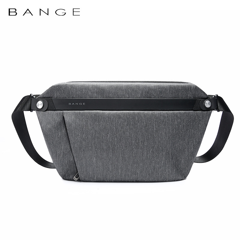 Кросс-боди сумка слинг (поясная сумка бананка) Bange BG-7550 (серая)
