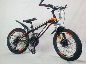Подростковый спортивный велосипед Dushima Zane 500, черно-оранжевый