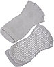 Носки противоскользящие для занятий йогой с открытыми пальцами, серые, фото 2