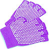 Перчатки противоскользящие для занятий йогой, фиолетовые, фото 2