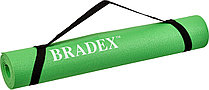 Коврик для йоги и фитнеса Bradex SF 0694, 183*61*0,4 см, зеленый с переноской