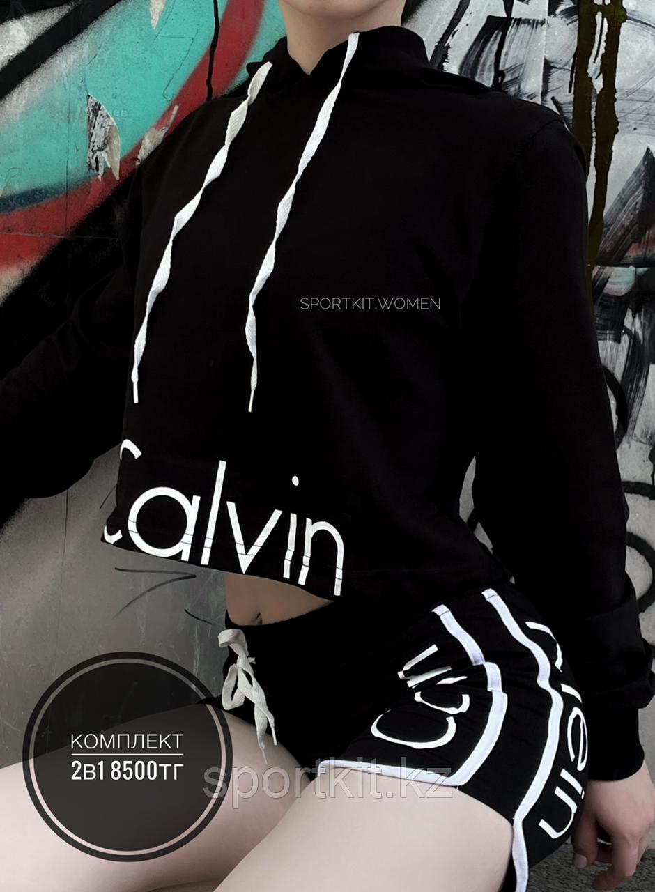 Комплект жен Calvin Klein 2в1 чер - фото 1 - id-p101427120