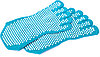 Носки противоскользящие для занятий йогой закрытые, бирюзовые, фото 3