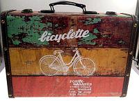 Чемодан деревянный декоративный в винтажном стиле «Your style Your story» (L / Bicycle)