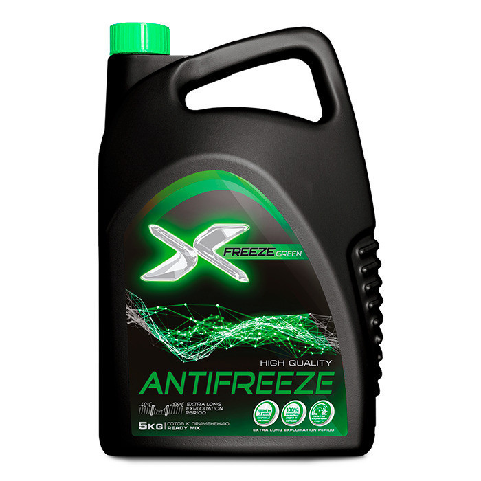 Антифриз X-FREEZE 9 кг (GREEN) зеленый - фото 1 - id-p101449268