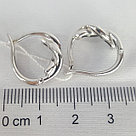 Серебряные серьги TEOSA 10229-2321-00 покрыто  родием с английским замком, фото 3