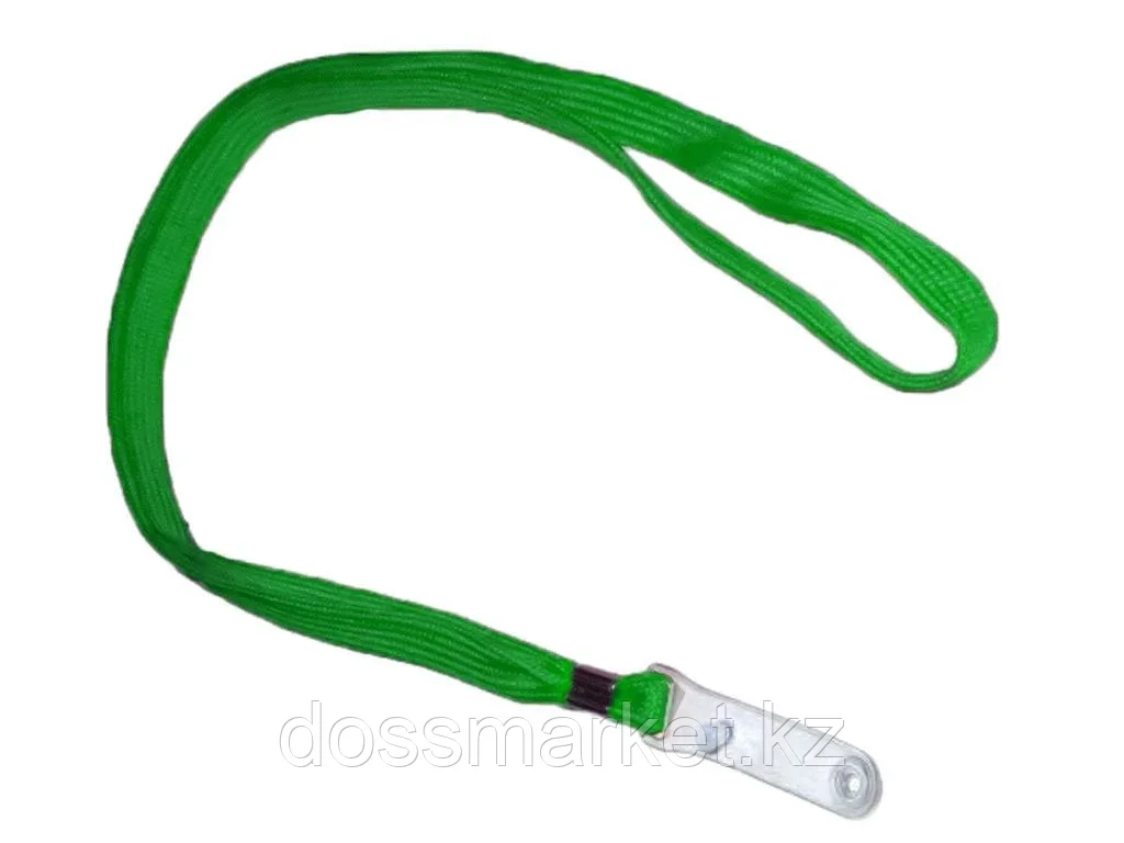 Шнурок для бейджа Kejea, пластиковый клип, длина 45 см, зеленый