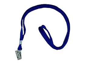 Шнурок для бейджа Kejea, металлический клип, длина 45 см, синий