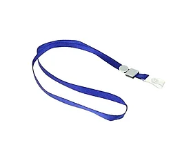 Шнурок для бейджа Kejea, c пластиковым клипом, длина 45 см, синий