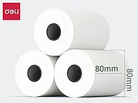Чековая лента DELI 80 мм х 52 м термобумага