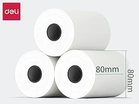 Чековая лента DELI 80 мм х 52 м  термобумага