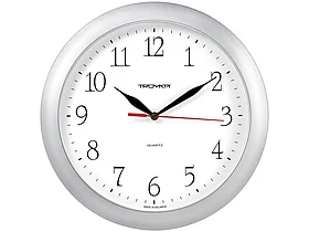 Часы настенные Troyka, круглые, 29х29х3,5, белая рамка