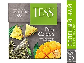 Чай Tess "Pino Colada" зеленый фруктовый, 20 пакетиков