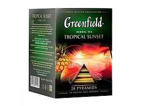 Чай Greenfield Tropical Sunset травянной, пирамидки, 20 пакетиков