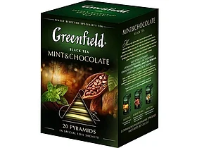 Чай Greenfield Mint&Chocolate черный, пирамидки, 20 пакетиков
