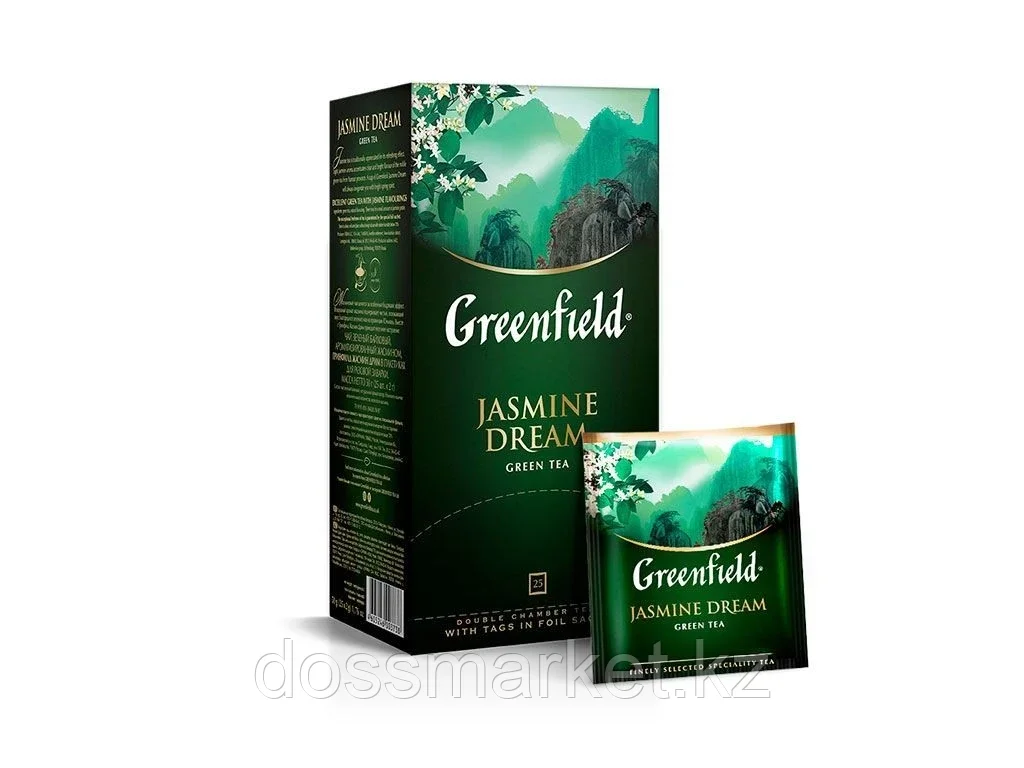 Чай Greenfield Jasmine Dream зеленый с жасмином, 25 пакетиков