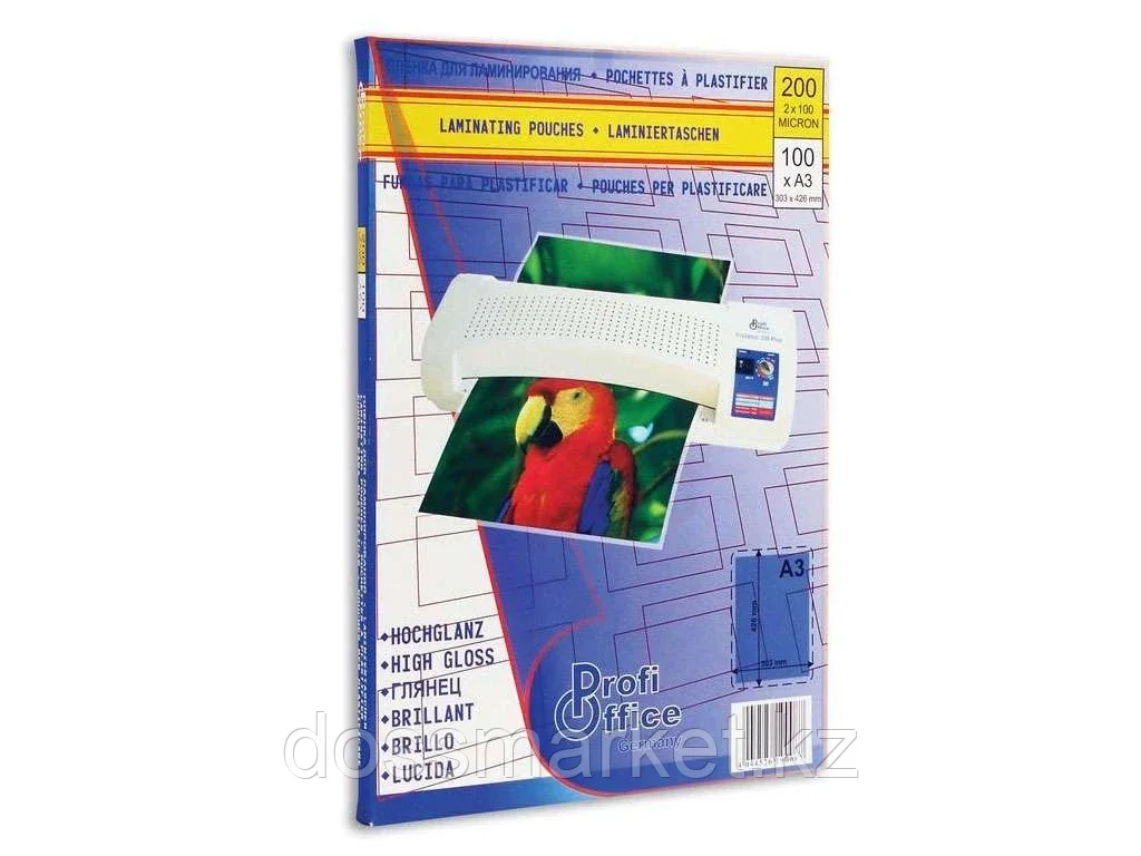 Пленка для ламинирования ProfiOffice А3, глянец, 100 мкм, 100 штук в упаковке