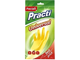 Перчатки латексные одноразовые Paclan "Practi", размер М, 10 штук в упаковке