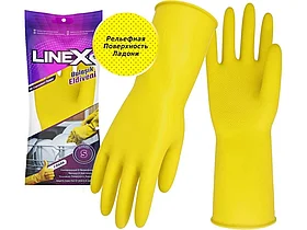 Перчатки латексные Linex, желтые, размер S