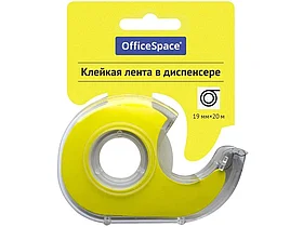 Клейкая лента OfficeSpace, 19 мм х 20 м, прозрачная