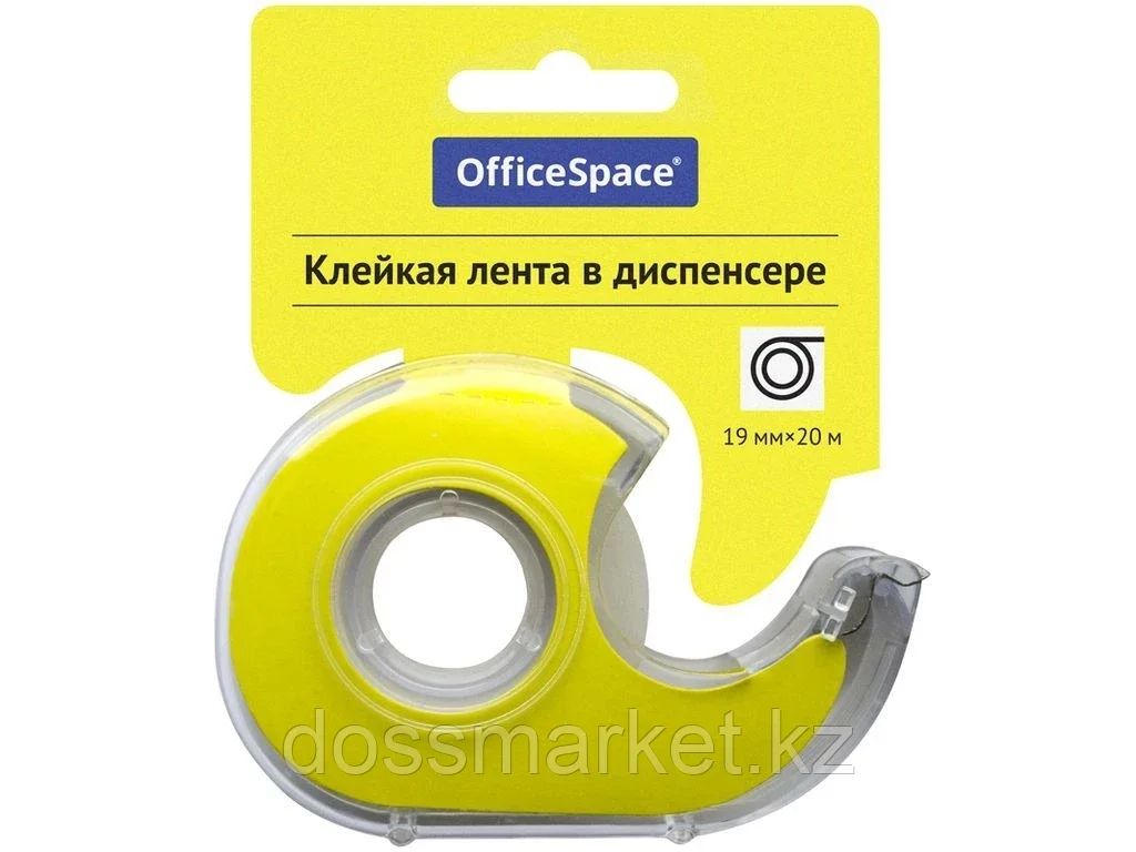 Клейкая лента OfficeSpace, 19 мм х 20 м, прозрачная - фото 1 - id-p101460597