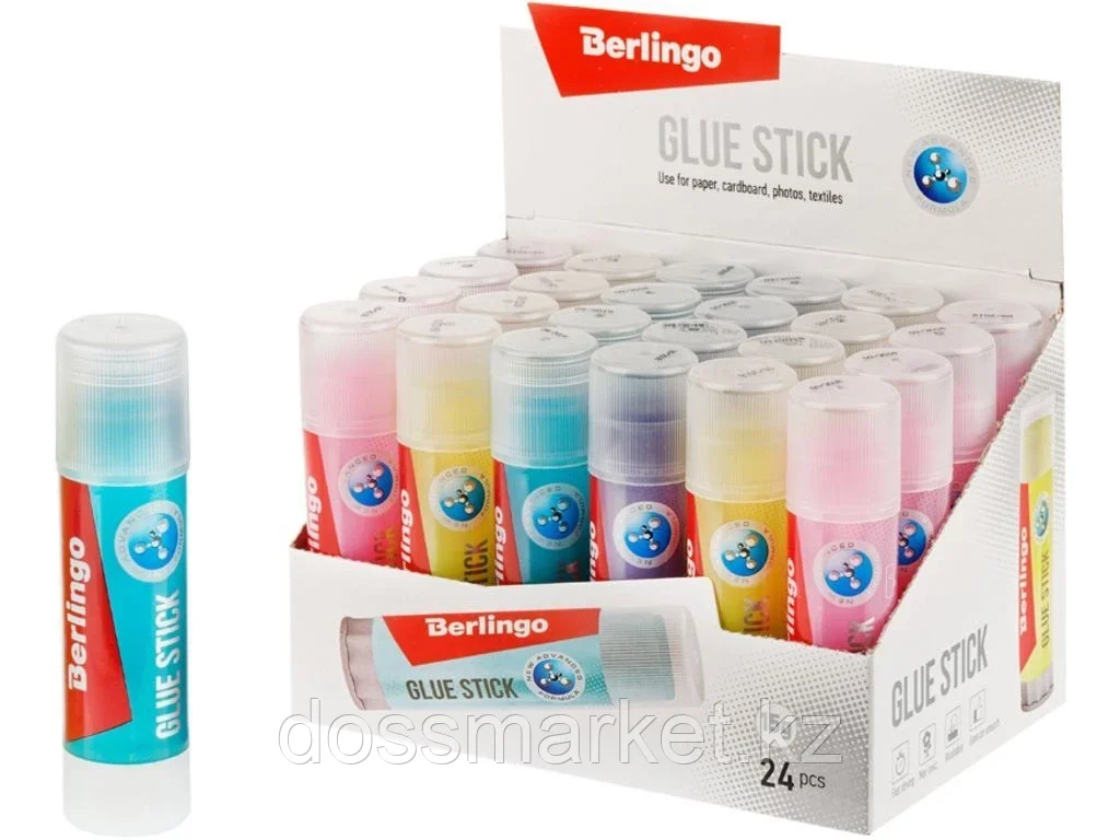 Клей-карандаш Berlingo "Aqua" 15 гр, цветной - фото 1 - id-p101460617
