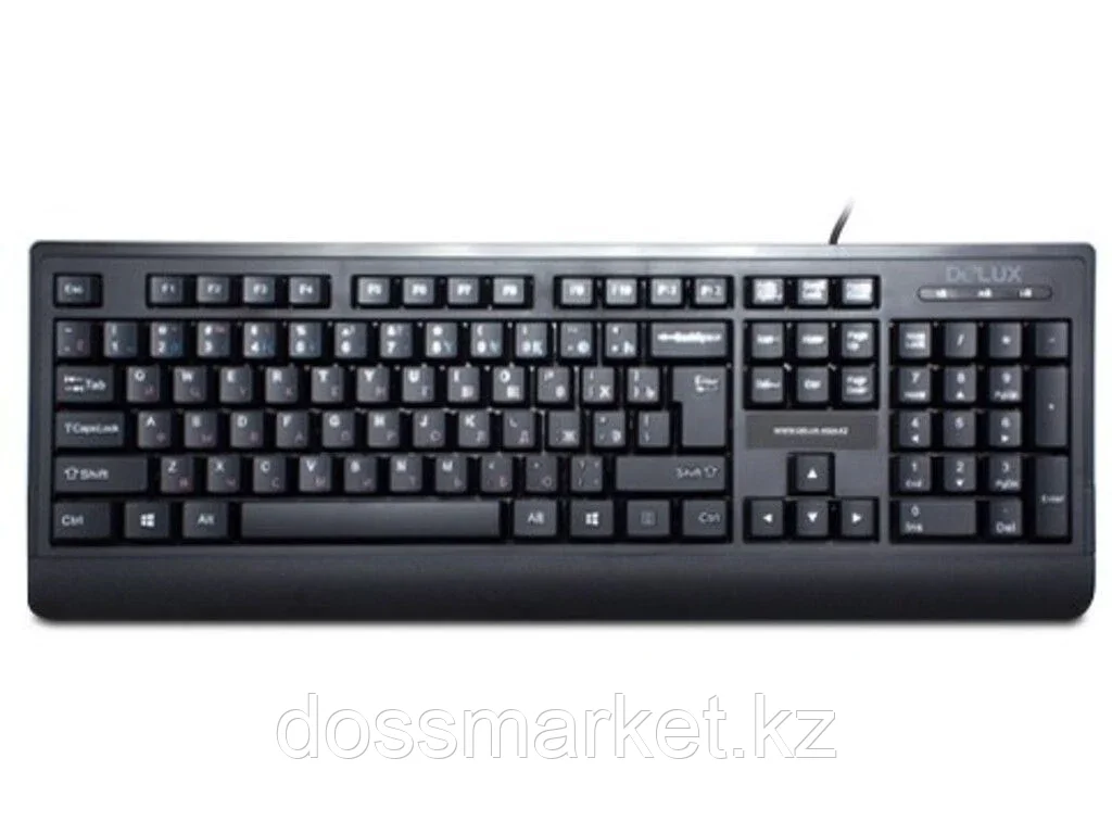 Клавиатура Delux DLK-601OUB черная, Анг/Рус/Каз - фото 1 - id-p101460627
