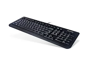 Клавиатура Delux DLK-3100UB черная, USB, Анг/Рус/Каз