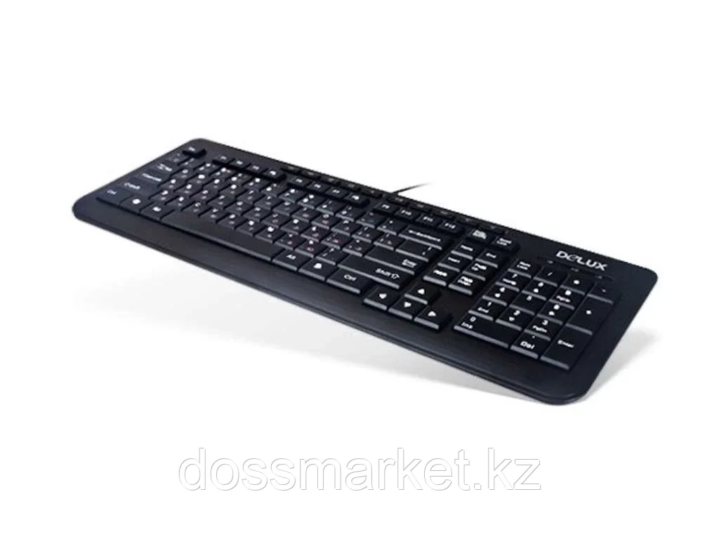 Клавиатура Delux DLK-3100UB черная, USB, Анг/Рус/Каз - фото 1 - id-p101460628