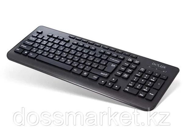 Клавиатура Delux DLK-290UB черная, USB, Анг/Рус/Каз купить в Алматы