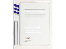 Папка-скоросшиватель картонная DELUX, А4 формат, 380 гр, синяя