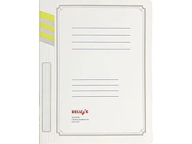 Папка-скоросшиватель картонная DELUX, А4 формат, 380 гр, желтая