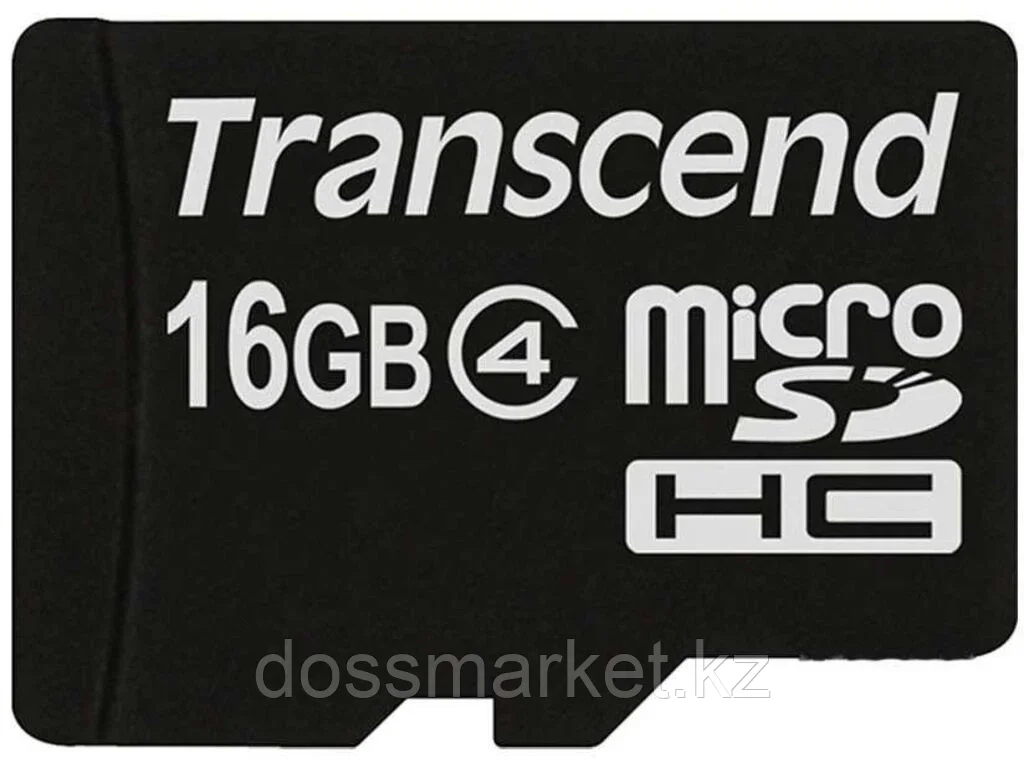 Карта памяти Transcend MicroSD 16GB Class 4 - фото 1 - id-p101460733
