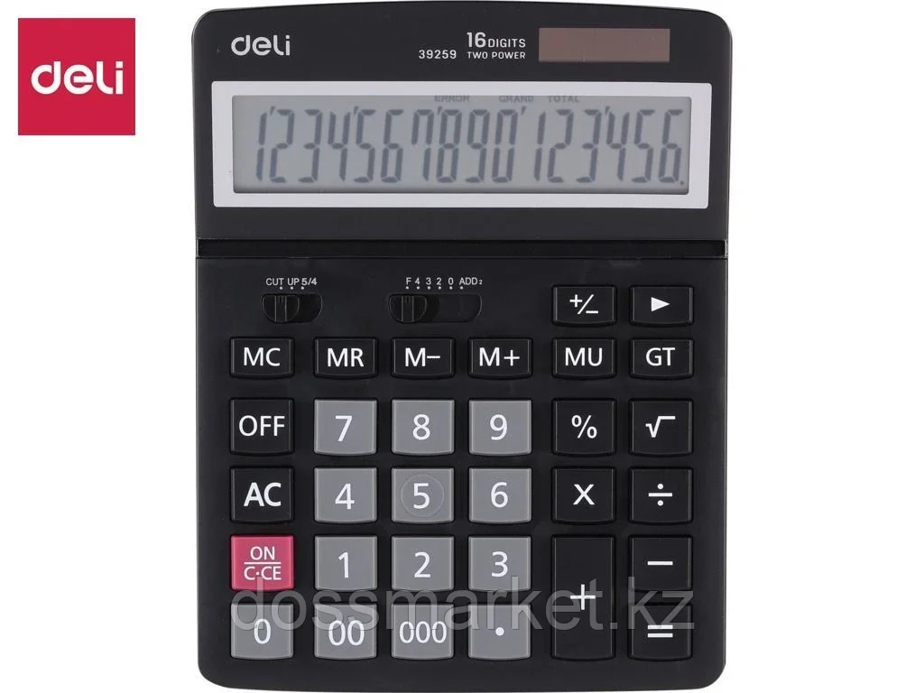 Калькулятор настольный DELI "39259" 16 разрядный черный - фото 1 - id-p101460750