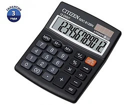 Калькулятор настольный CITIZEN "SDC-812В" 12-разрядный черный