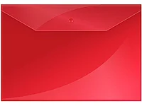 Папка-конверт на кнопке OfficeSpace, А4, 150 мкм, красная