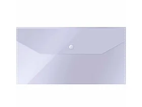 Папка-конверт на кнопке OfficeSpace, C6, 150 мкм, прозрачная