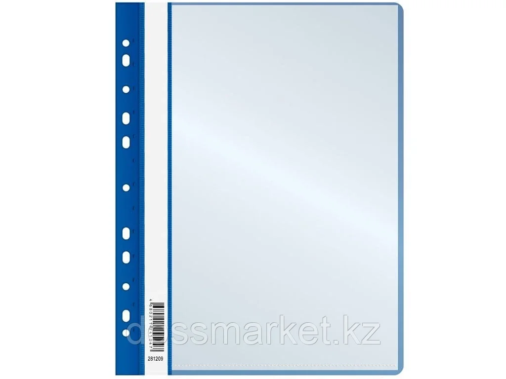 Папка с файлами OfficeSpace на 10 вкладышей с перфорацией, синяя - фото 1 - id-p101459918