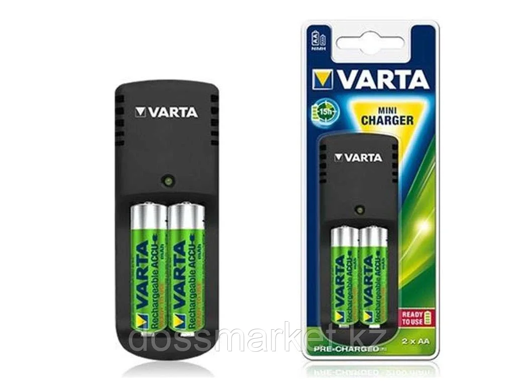 Зарядное устройство VARTA Mini Charger + 2 аккумулятора АА 2100 mAh - фото 1 - id-p101460803