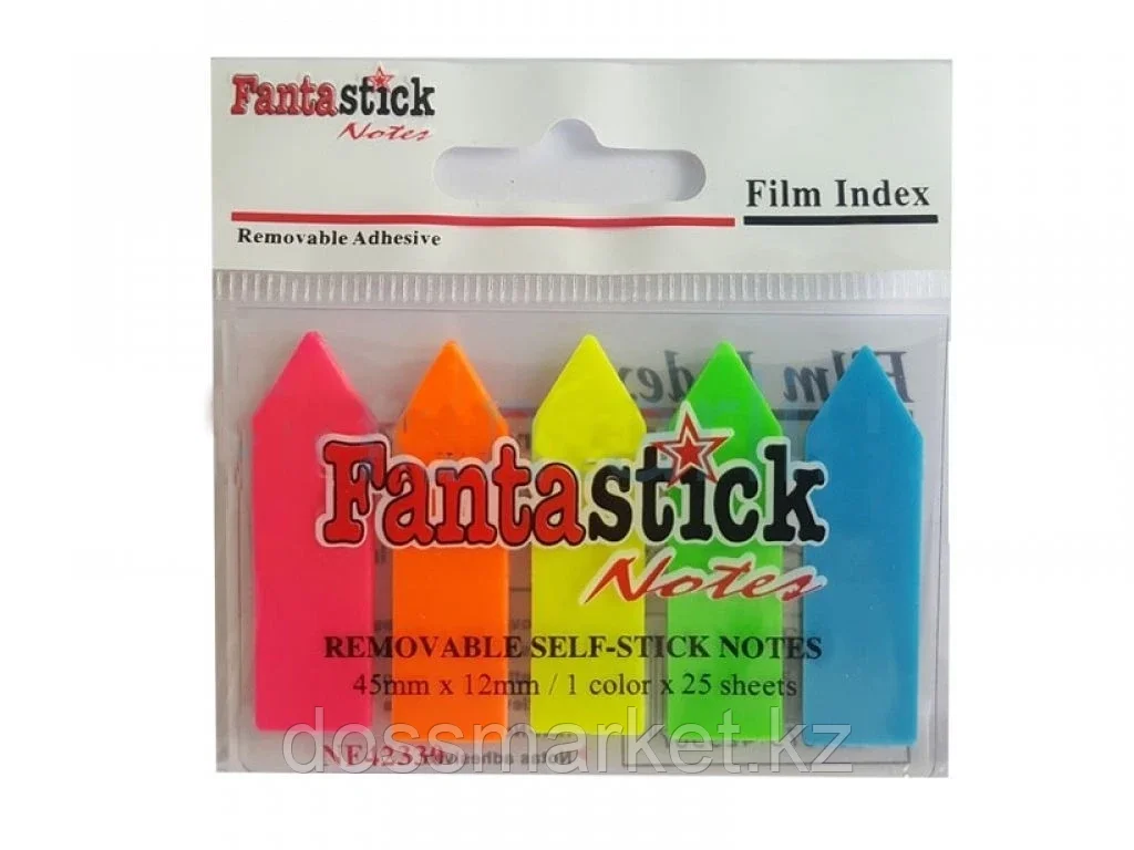 Закладки клейкие FantaStick пластиковые 5 цв х 25 шт - фото 1 - id-p101460822