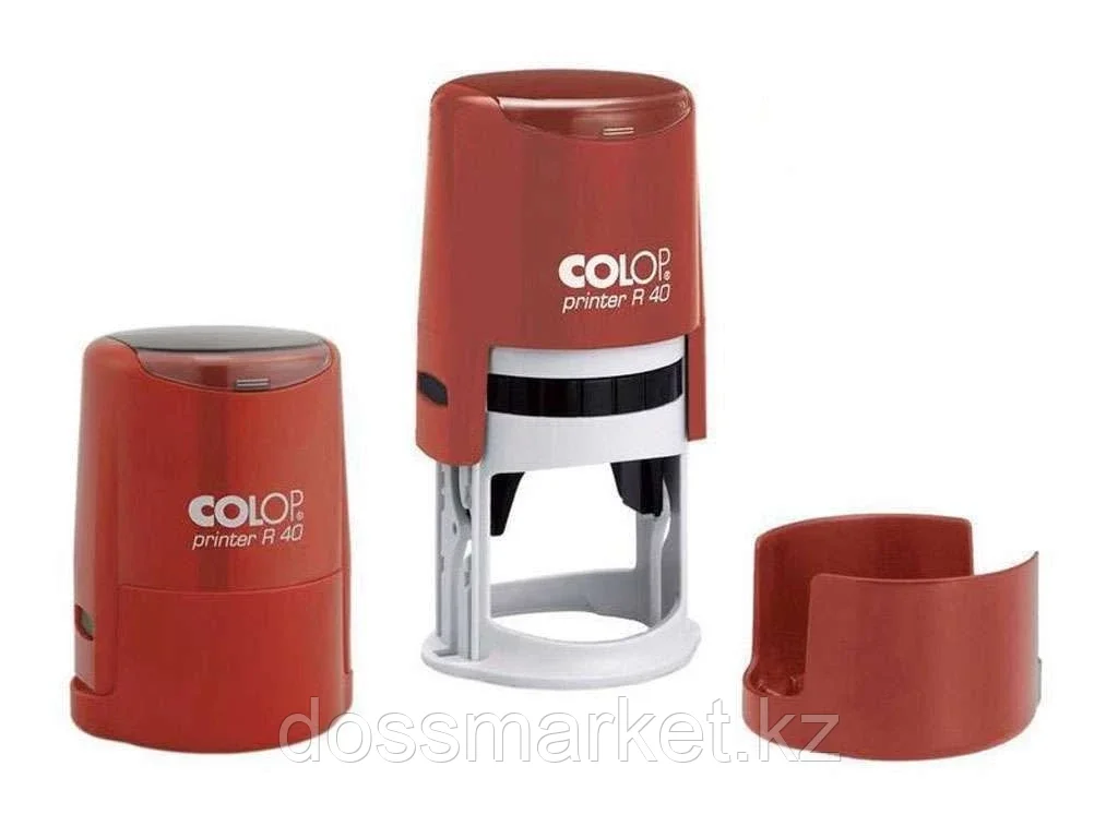 Оснастка для печати COLOP R40, круглая, автоматическая, 40 мм, красная - фото 1 - id-p101460011