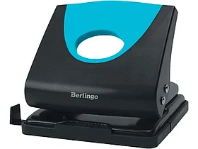 Дырокол Berlingo "Office Soft" до 20 листов, пластиковый, с линейкой, синий