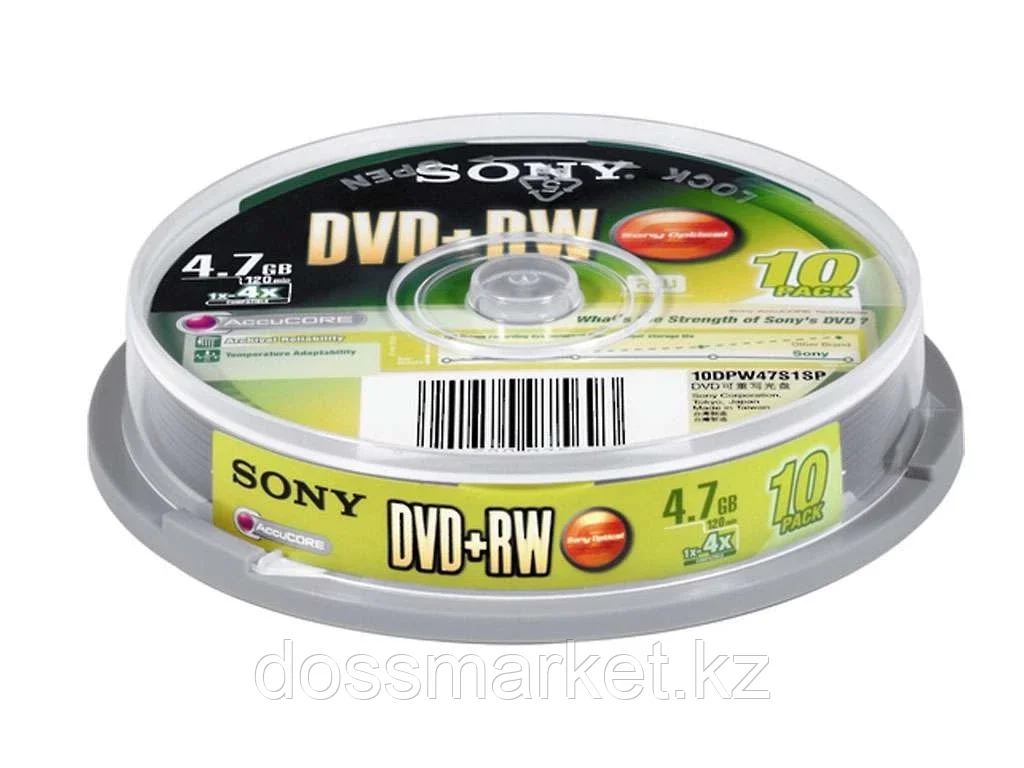 Диск DVD-RW SONY 4.7 GB (10 штук в упаковке) - фото 1 - id-p101460973