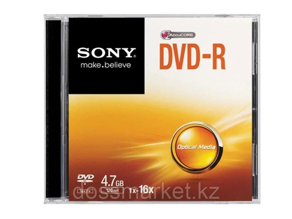 Диск DVD-R SONY 4.7 GB slim-box (в пластиковой коробочке) - фото 1 - id-p101460977