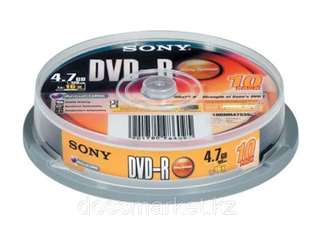 Диск DVD-R SONY 4.7 GB (10 штук в упаковке) - фото 1 - id-p101460978