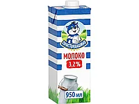 Молоко "Простоквашино" ультрапастеризованное 3,2%, 950 мл