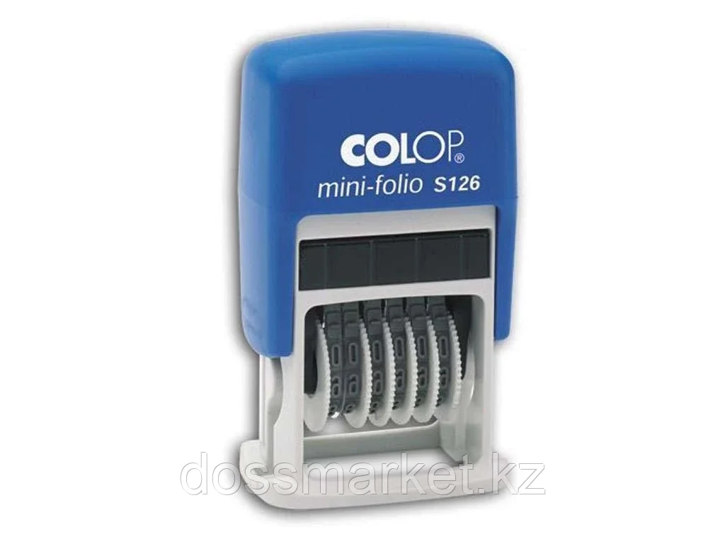 Мини-нумератор COLOP "S126" 6-ти разрядный, 3,8 мм, синий - фото 1 - id-p101460239