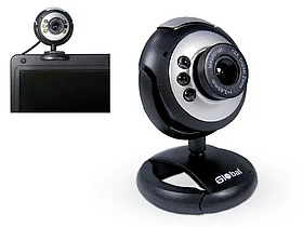 Веб-Камера Global A-9 1.3 Mpx, серебристо-чёрная