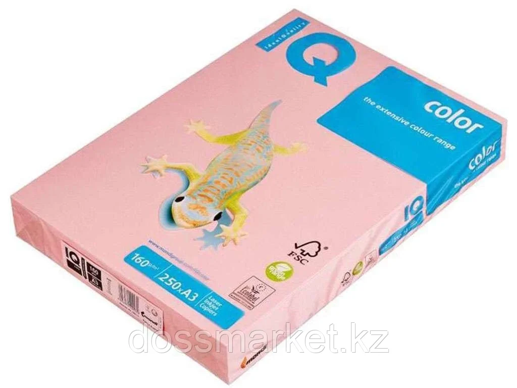Бумага цветная IQ Color, А4, 80 г/кв.м., 500 л., розовый  PI25